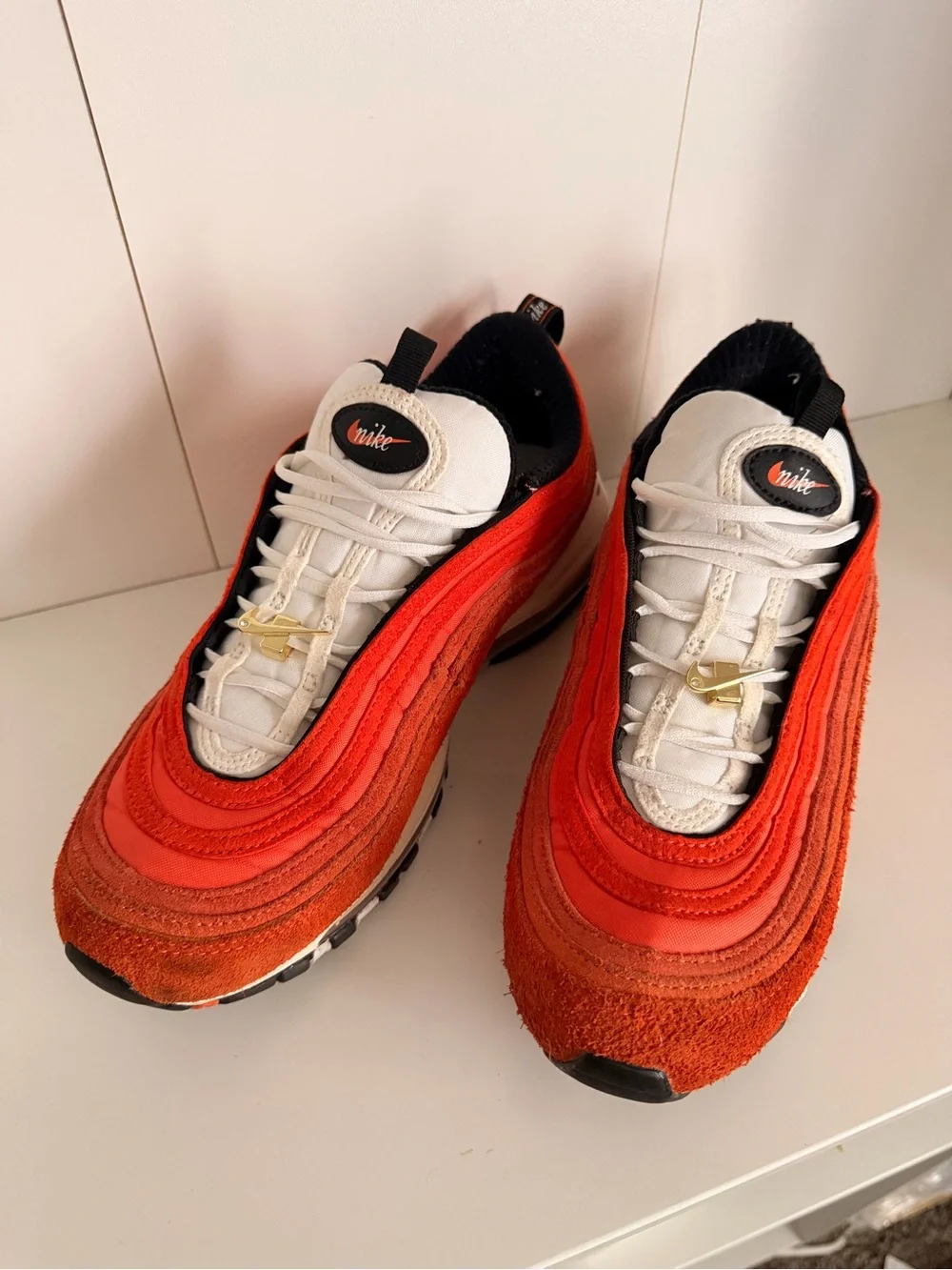 Nike Air Max 97 SE Running Club Sneakers Men’s Size 8 Orange Red DB0246-800